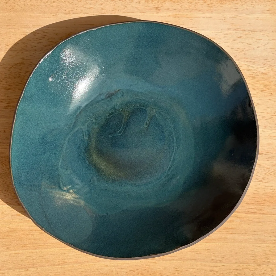 Teal Marino salad bowl