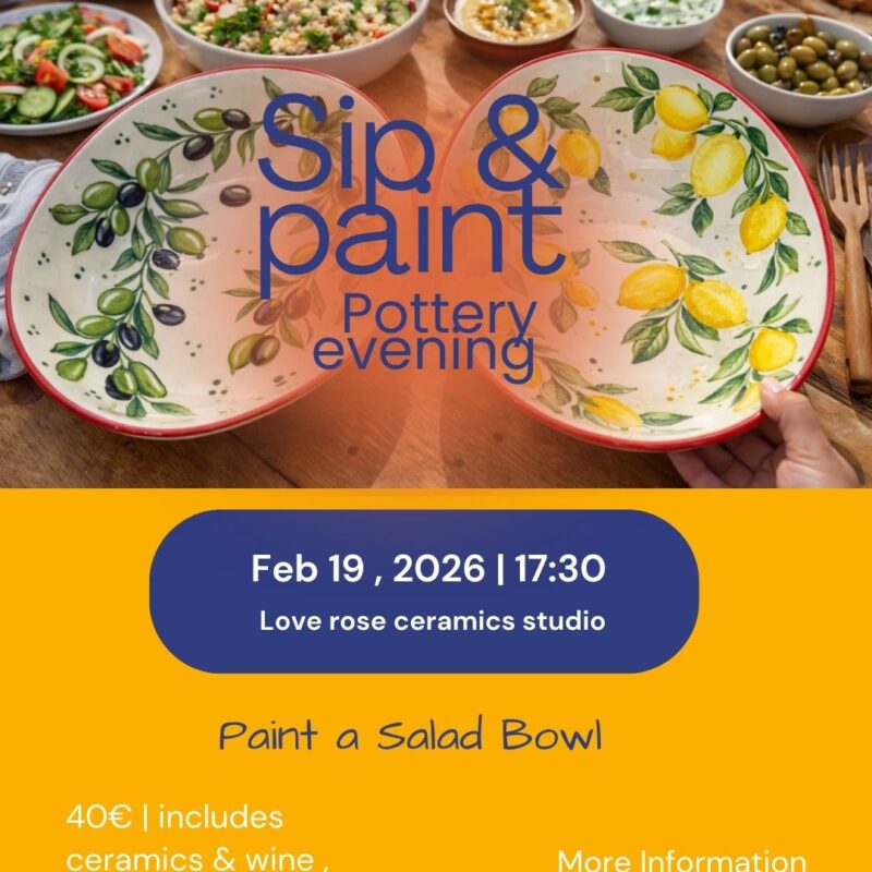 Sip and Paint Salad Bowl