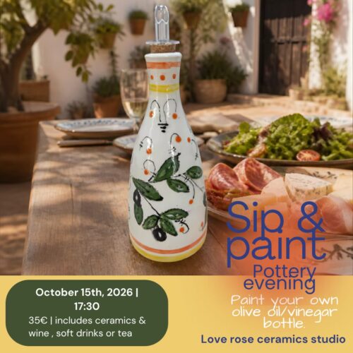 Sip Paint olive Oil Bottle